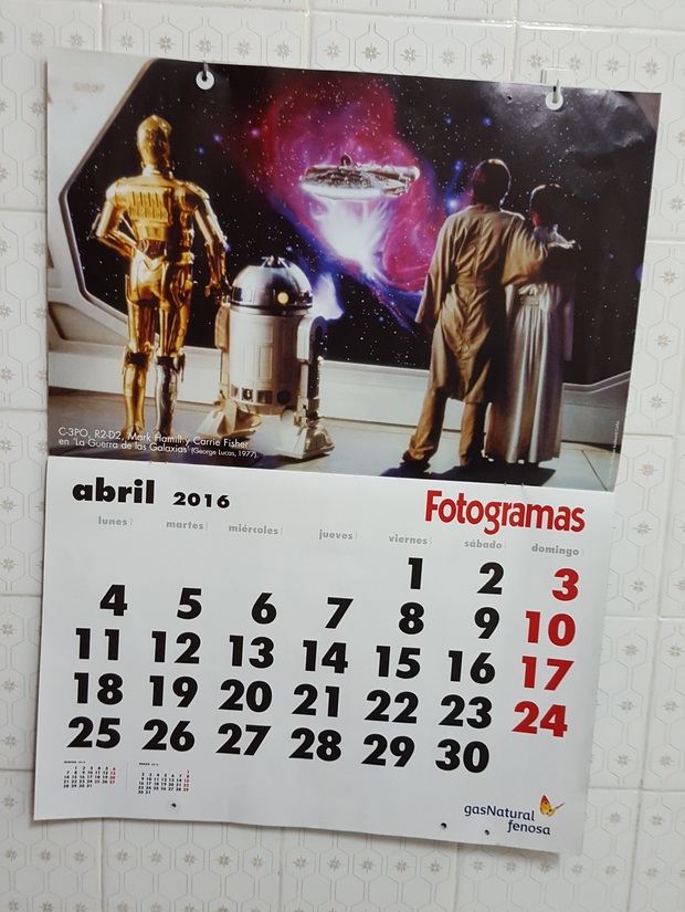 Calendario Star Wars, mes de Abril 2016