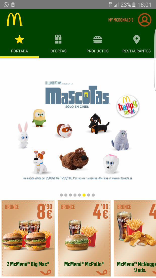 Los peluches de Mascotas gratis en MC Donalds con los Happy Meal
