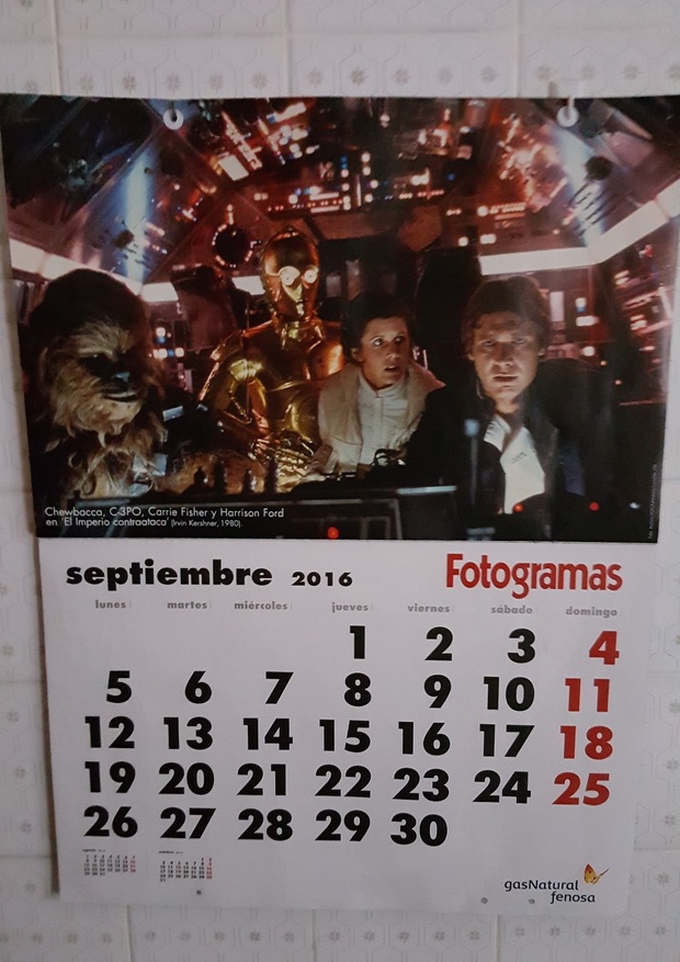 Star Wars Calendario: Mes Septiembre 2016