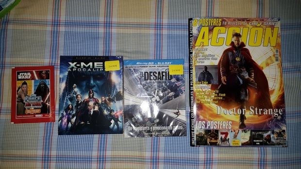 X Men Apocalipsis 3D + El Desafio 3D (Mi 2X1 de Carrefour 24-09-2016) + Revista Acción Cine Octubre 2016 + Cromos Star Wars: Gracias a Albertronik por la ayuda para conseguir X Men