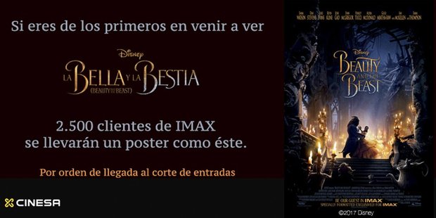 La Bella y la Bestia: Regalo poster en Cinesa imax