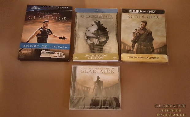 Gladiator: Mi Colección: Digibook + Steelbook + Steelbook 4K + BSO