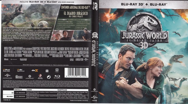 Jurassic World 3: Noticia del argumento (SPOILERS) + Caratula Blu Ray Jurassic World El Reino Caido 