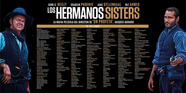 Los Hermanos Sisters: Listado de cines dónde la proyectan