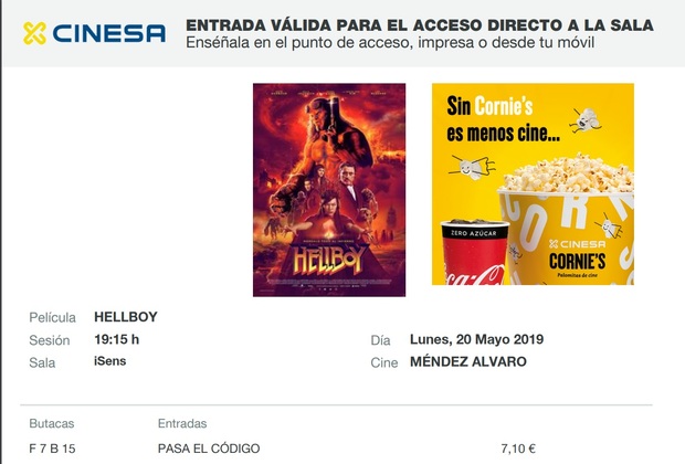 Hellboy: Mi Crítica y mi Entrada [Sin Spoilers]. Nota 3/10. Mala con ganas, subproducto.