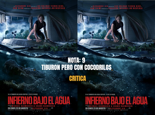 Infierno Bajo el Agua (Crawl): Mi Crítica [Sin Spoilers]. Nota 9/10. Tiburón pero con cocodrilos