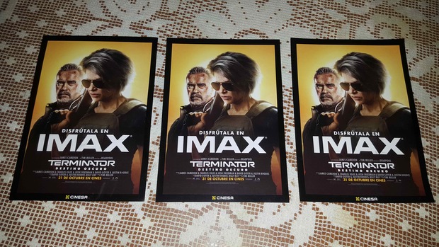 Terminator Destino Oscuro: Posters de regalo en la sala Imax de Cinesa.