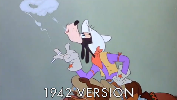 Disney+ censura una escena de Goofy fumando en uno de sus cortos clásicos