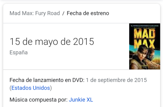 Mad Max Fury Road cumple hoy 5 años desde su estreno en cines. ¿Cómo vivisteis su estreno?.