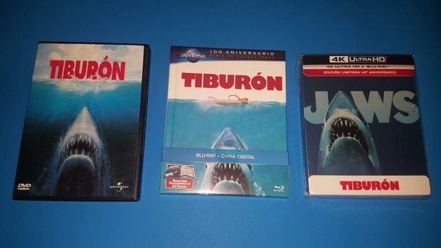 Tiburón - Evolution DVD, Blu-Ray, 4K UHD. Mi colección de Jaws
