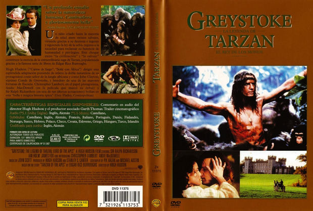 Sugerencia para editar en Blu-Ray y 4K UHD: Greystoke La Leyenda de Tarzán.