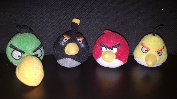 Peluchitos de los Angry Birds.
