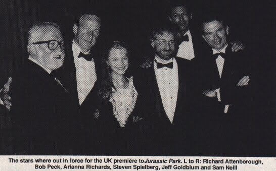 Jurassic Park: Foto de 1993 de la premiere en UK 