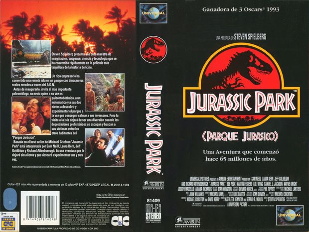 Eran otros tiempos... Recordando la intro del VHS de Jurassic Park.