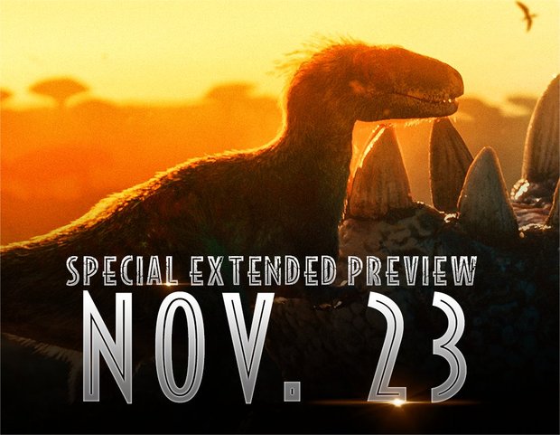 Jurassic World Dominion. Adelanto de 6 minutos el próximo 23 de Noviembre de 2021