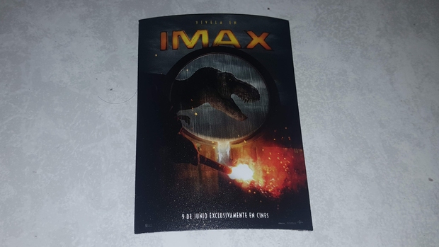 Imán de Jurassic World Dominion de regalo en cinesa Imax 3D.