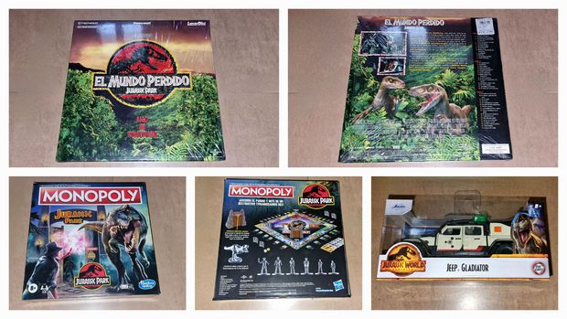 El Mundo Perdido Laser Disc + Monopoly Jurassic Park + Jeep Gladiator Dominion: Compras  17-04-2023