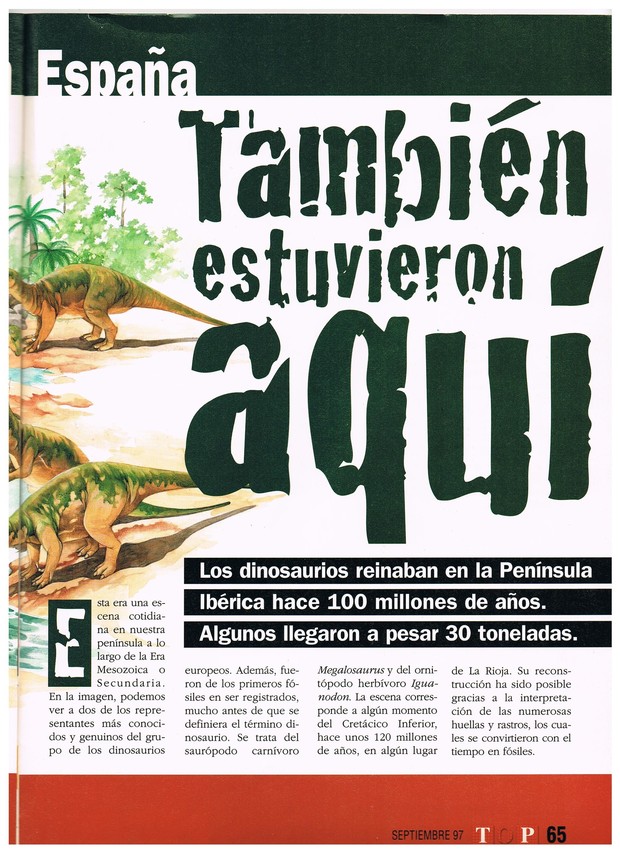 EL MUNDO PERDIDO JURASSIC PARK REPORTAJE REVISTA TOP DISNEY SEPTIEMBRE 1997 7/9