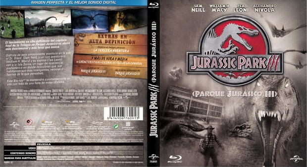 Jurassic Park 3: Caratula Bluray