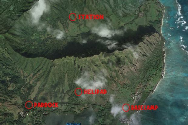Jurassic World: Aquí teneís un mapa de Kauai de los lugares dónde se esta rodando la peli 