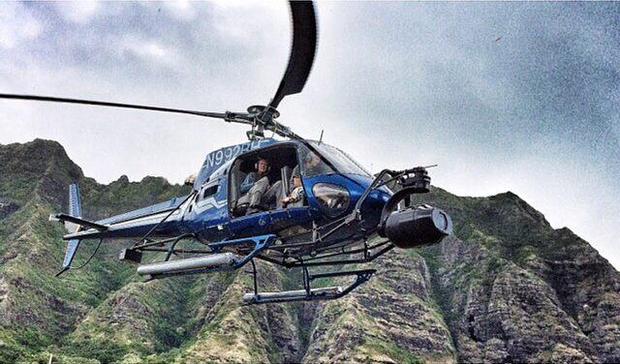 Tipo Helicóptero K1 equipado con la cámara Shotover para tomar vista aérea de Jurassic World!