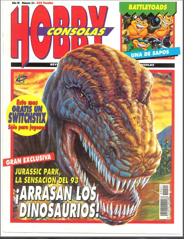 Revista Jurassic Park Hobby Consolas número 21