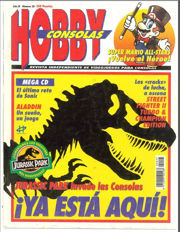 Revista Jurassic Park Hobby Consolas número 25