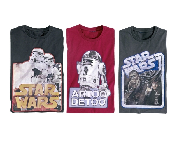 carrefour pone a la venta algunos modelos de camisetas de star wars (licencias oficiales) a 9,99 a partir del 3 de septiembre