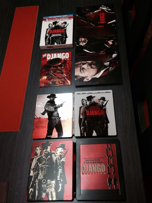 Mis tres ediciones de Django Unchained en BD