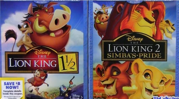 The Lion King 1 1/2 and 2 Simba's Pride blu ray Unboxing Review