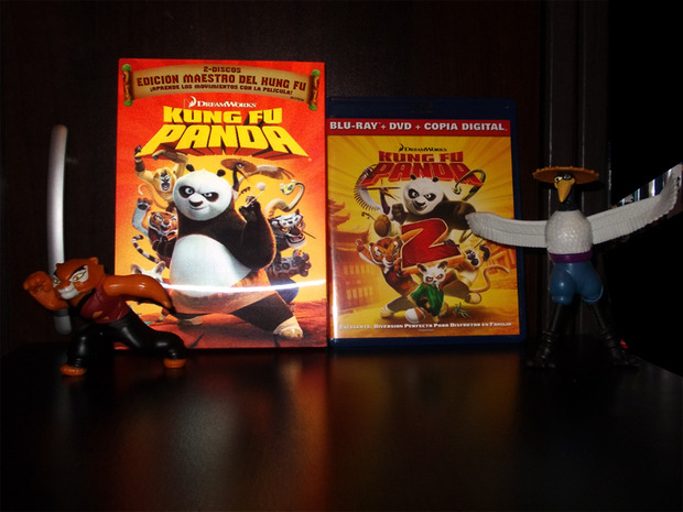 Kung fu Panda (DVD),Kung fu Panda 2 (Blu-ray) + Muñecos