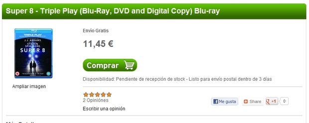Super 8 en Blu-ray por 11,45 euros en Zavvi.es 