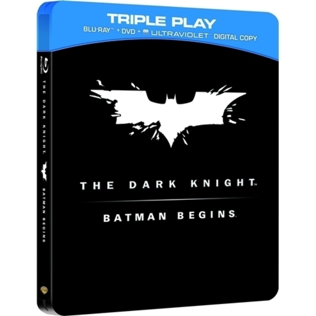                 Batman Begins / The Dark Knight: Triple Play - Double Pack (Steelbook) (5 Discs) (Blu-ray)
