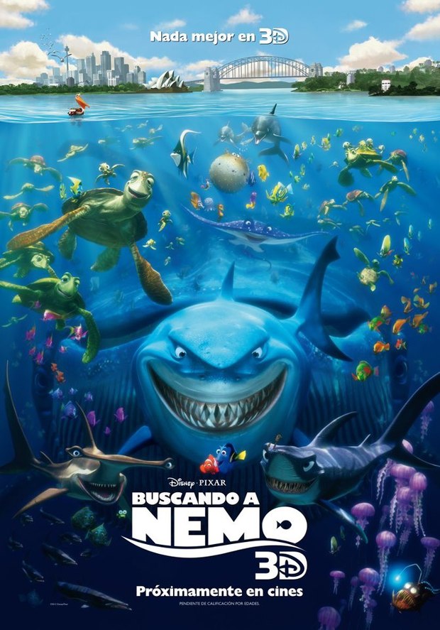 Póster español para el reestreno de "Buscando a Nemo" en 3D