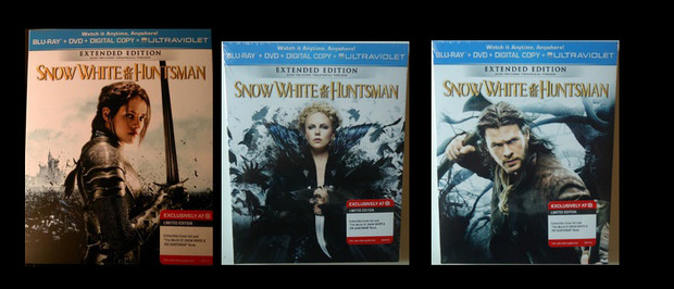 Snow White and the Huntsman Blu-ray	Snow White ,Queen and HuntsmanCover | Target Exclusive | Extended & Theatrical Cuts / Blu-ray + DVD + UV Digital Copy