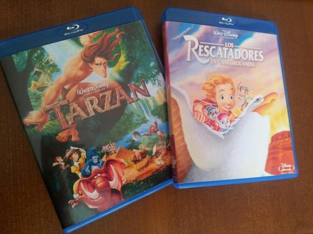 Fan Made -  Blu ray  "Los Rescatadores en Cangurolandia",y "Tarzán"