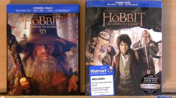 The Hobbit Digibook blu-ray review with 3D case Walmart Exclusive