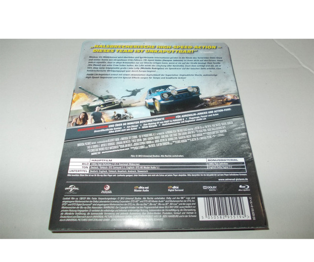 Fast & Furious 6 SteelBook (Alemania) - Contraportada