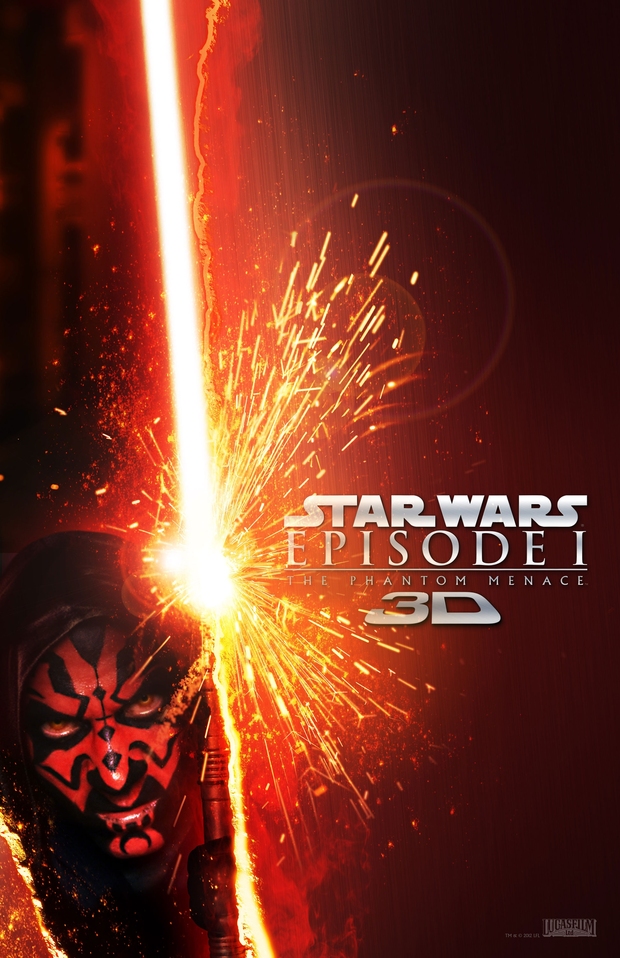 Poster Star Wars episodio 1 3-D
