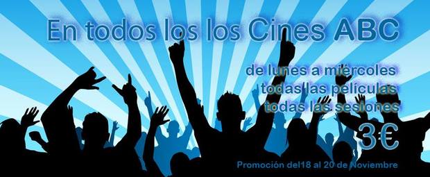 CINEs ABC : Las Sesiones del 18 al 20 Nov a 3 € !!! (No 3D)