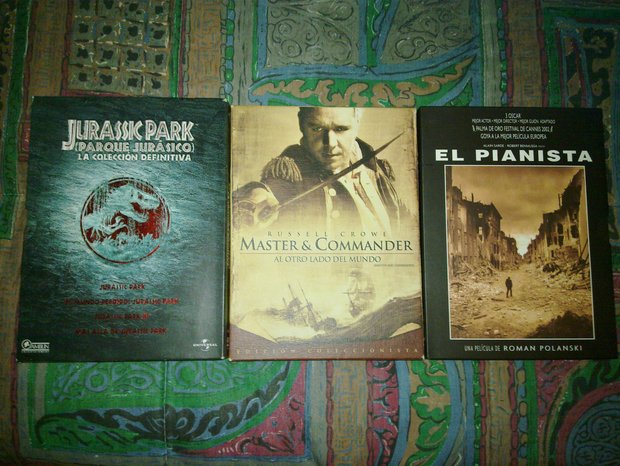 Pack's DVD's: Trilogia Jurassic Park, Master and Commander Ed. coleccionista de Lujo 2 Discos, El Pianista Edición Coleccionista de Lujo 3 Discos