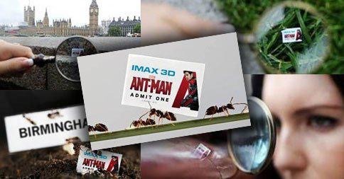 La búsqueda de las mini entradas de ANT-MAN en Londres.