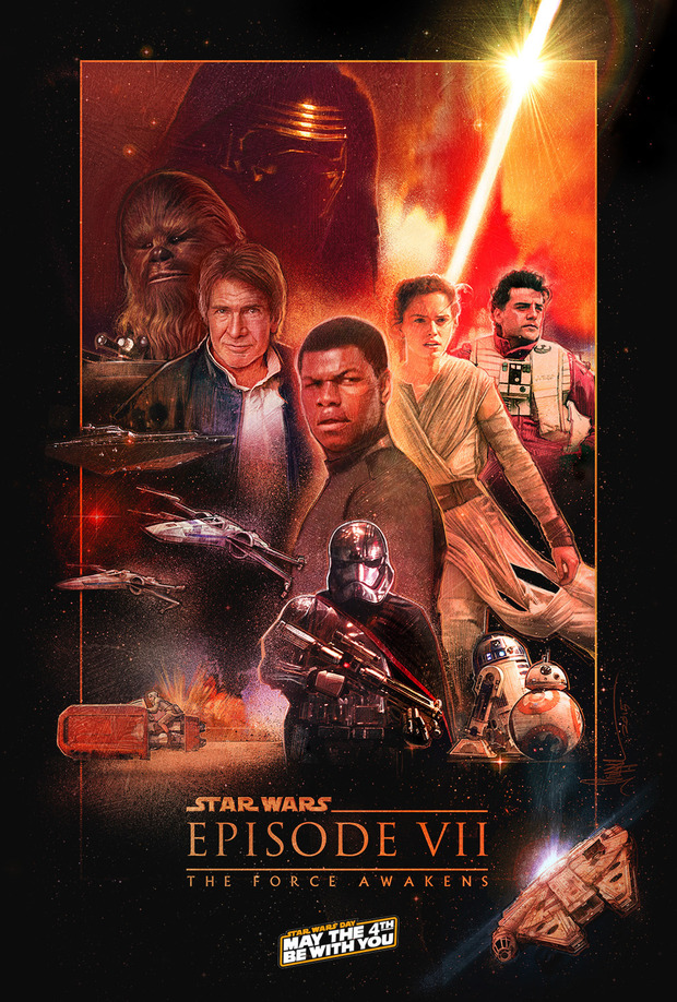 'Star Wars VII' póster de Paul Shipper.