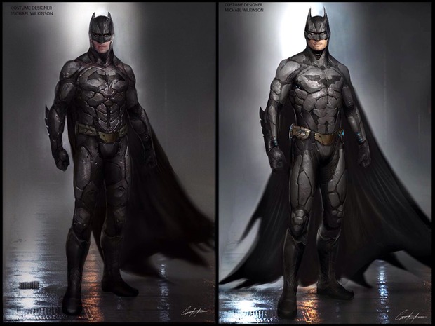 Diseños alternativos para Batman ('Batman vs Superman') de Costantine Sekeris.
