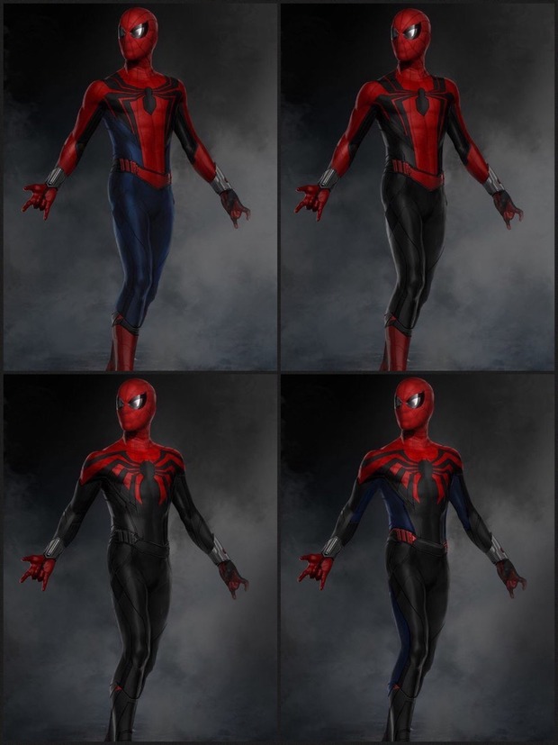 Cualquiera de estos mejor que el elegido (diseños descartados 'Spider-Man Homecoming'.
