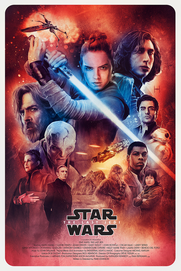 'Star Wars VIII' póster de Rich Davies.