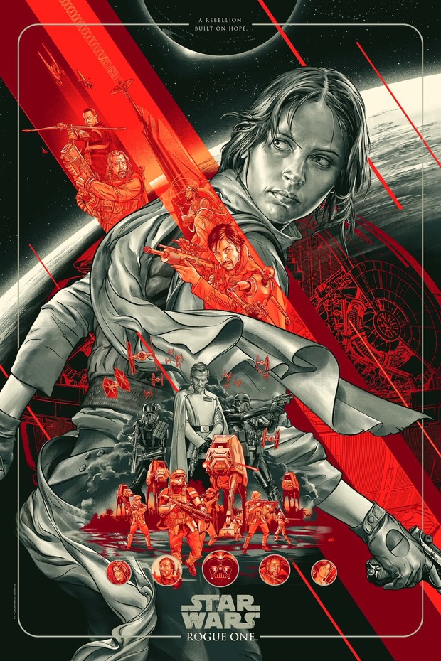 'Star Wars. Rogue One' póster de Martin Ansin.