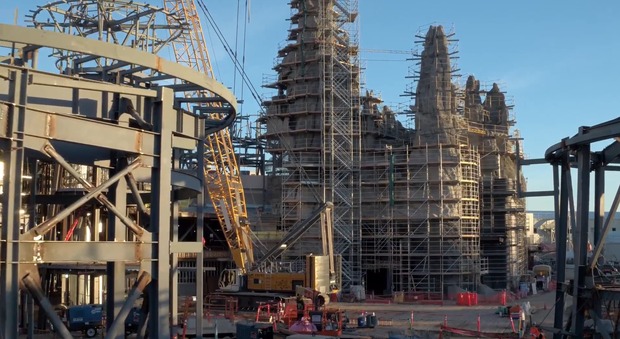 La construcción del Parque Star Wars de Disney.