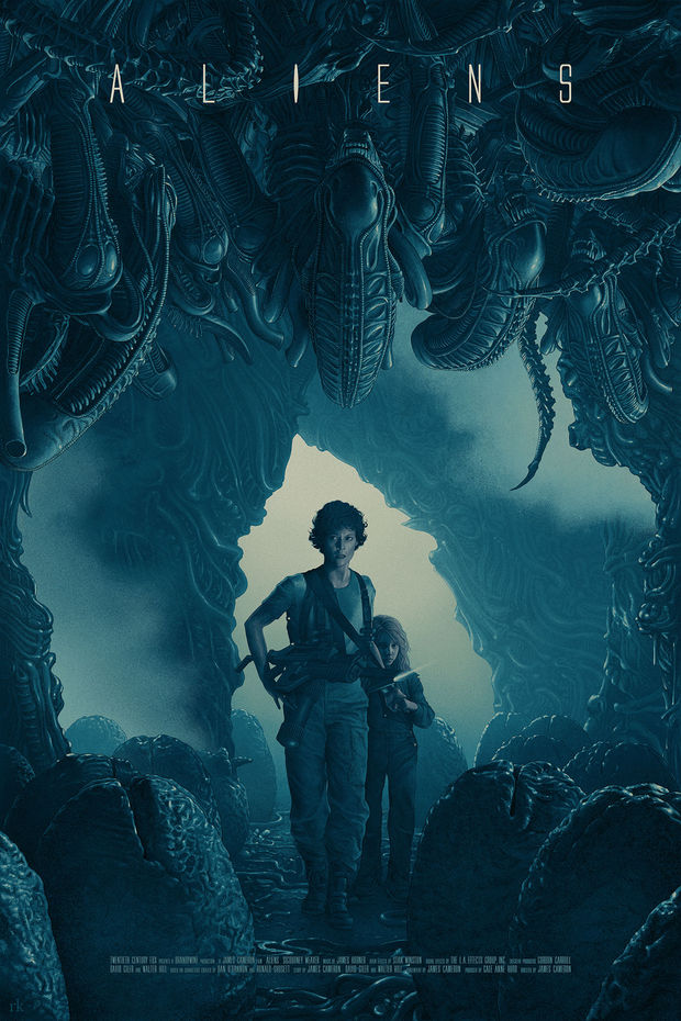 'Aliens' póster de Rory Kurtz.