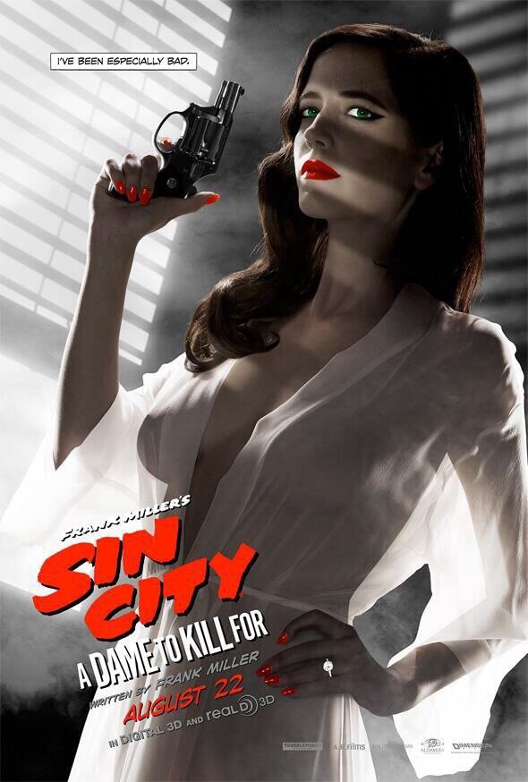 La MPAA quiere censurar este póster de EVA GREEN de 'SIN CITY: A DAME TO KILL FOR'. 